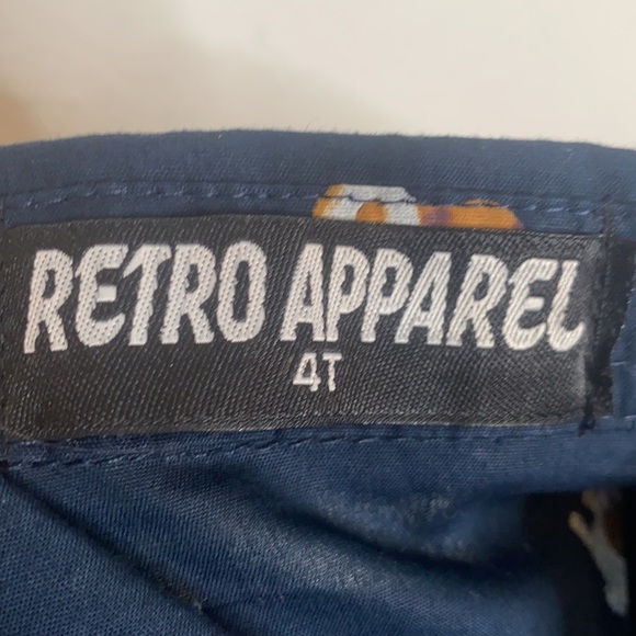 Retro Apparel Boys' Blue & White Dog Print Button-Down Shirt Cotton size 4T - Picture 4 of 6